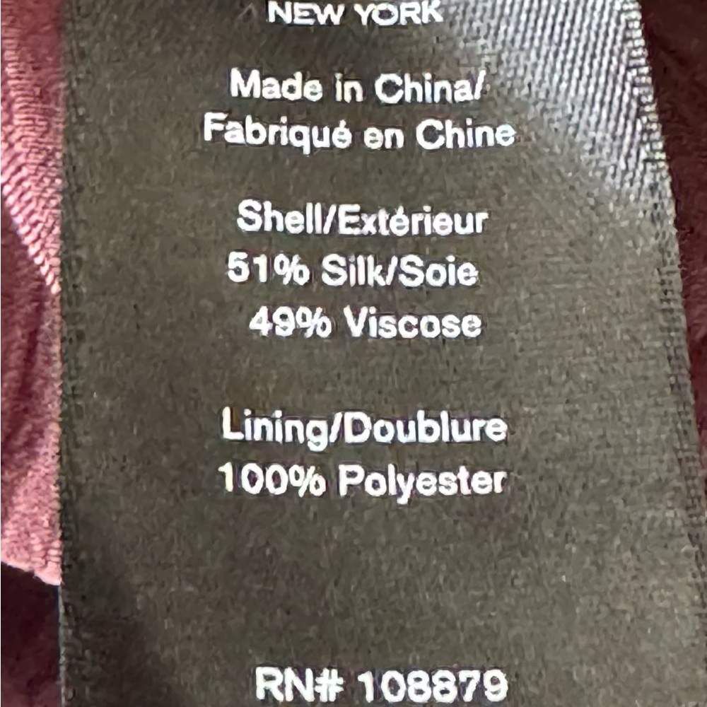 Rag & Bone Gia Dress Silk/Viscose Blend New with Tag Burgundy. - Picture 6 of 9